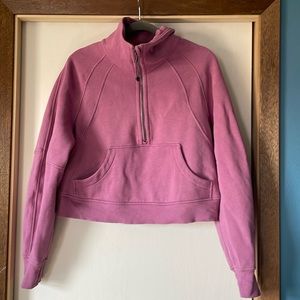 Scuba funnel neck 1/2 zip cropped xs/s
